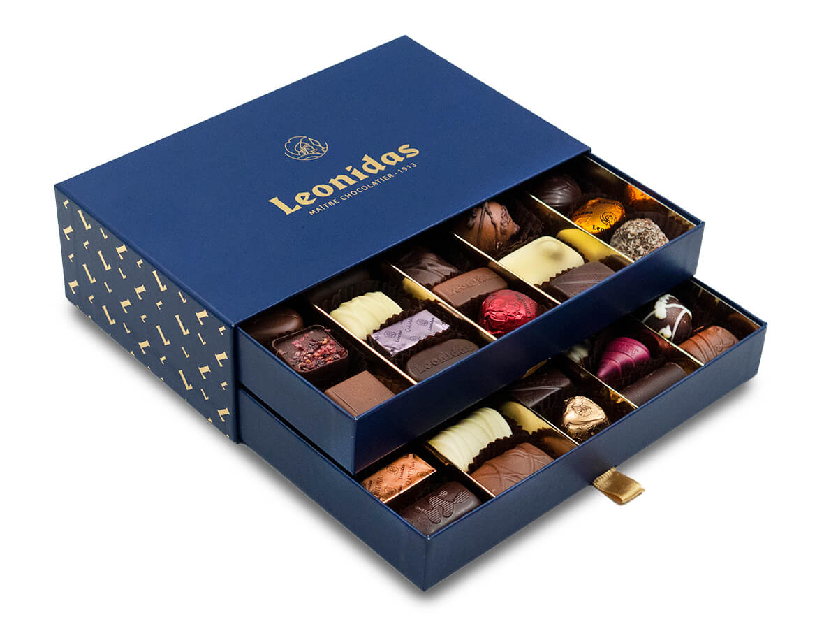 Κουτί drawer box Leonidas με 680g ποικιλία σοκολατάκια