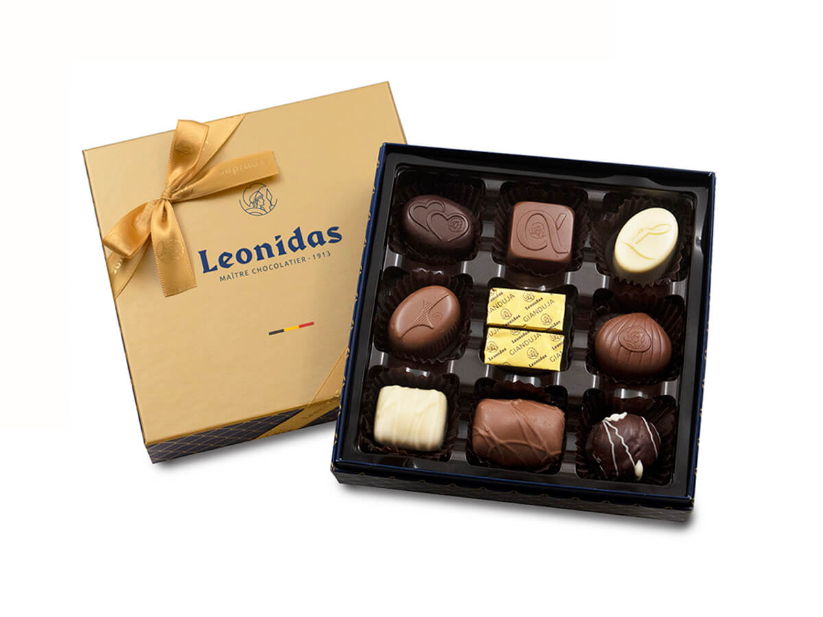 Χάρτινο κουτί Heritage με 160g ποικιλία σοκολατάκια Leonidas